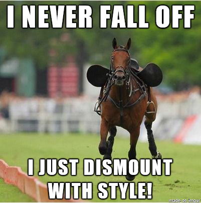 I Never Fall Off, I Just Dismount In Style